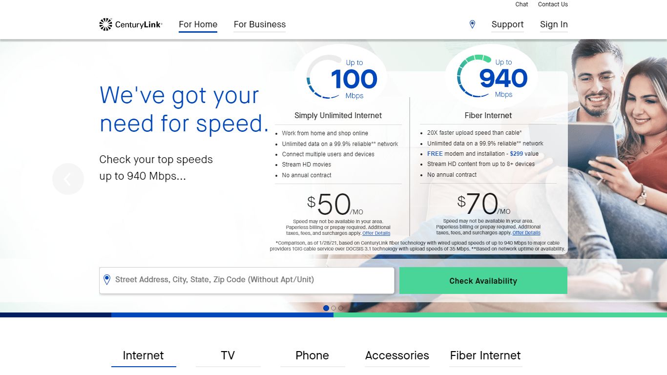 Residential Services: Home Internet, TV, & Phone | CenturyLink